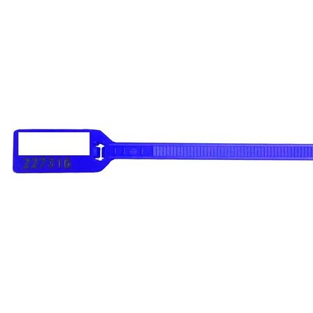 KABLE KONTROL Numbered Write On Flag Zip Tie Tags - 6" Long - 100 pc Pack - Blue CTSW06W-BLUE